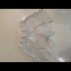 White beach shorts